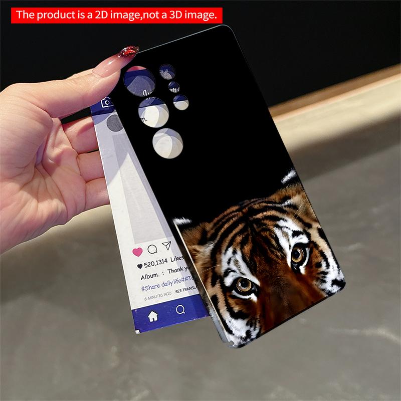 2DFlat Samsung Phone Case Tiger Eyes Gaze Phone Case Applicable To Galaxy S23 S24 S25ULTRA S26 A12 A14 A15 A16 A54 A55