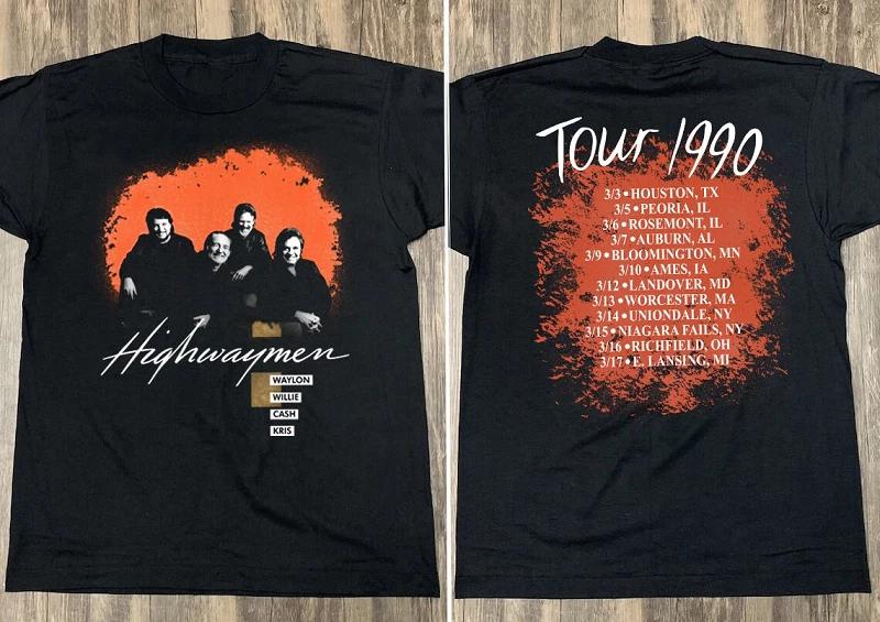 The Highwaymen Tour 1990 Unisex T-Shirt M