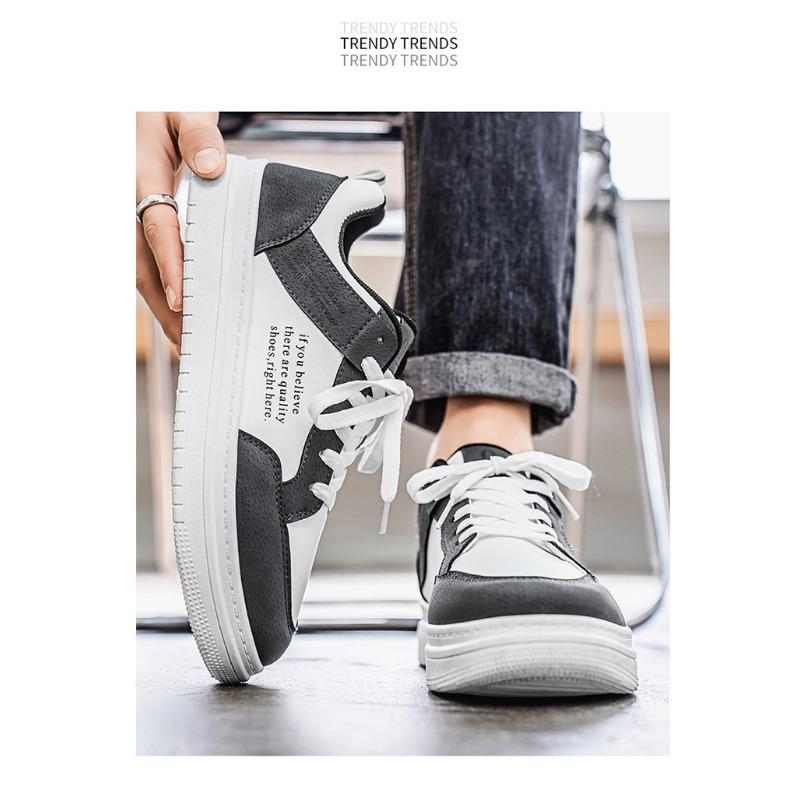 Men S Breathable Casual White Sneakers Trendy Versatile Sports Board Shoes