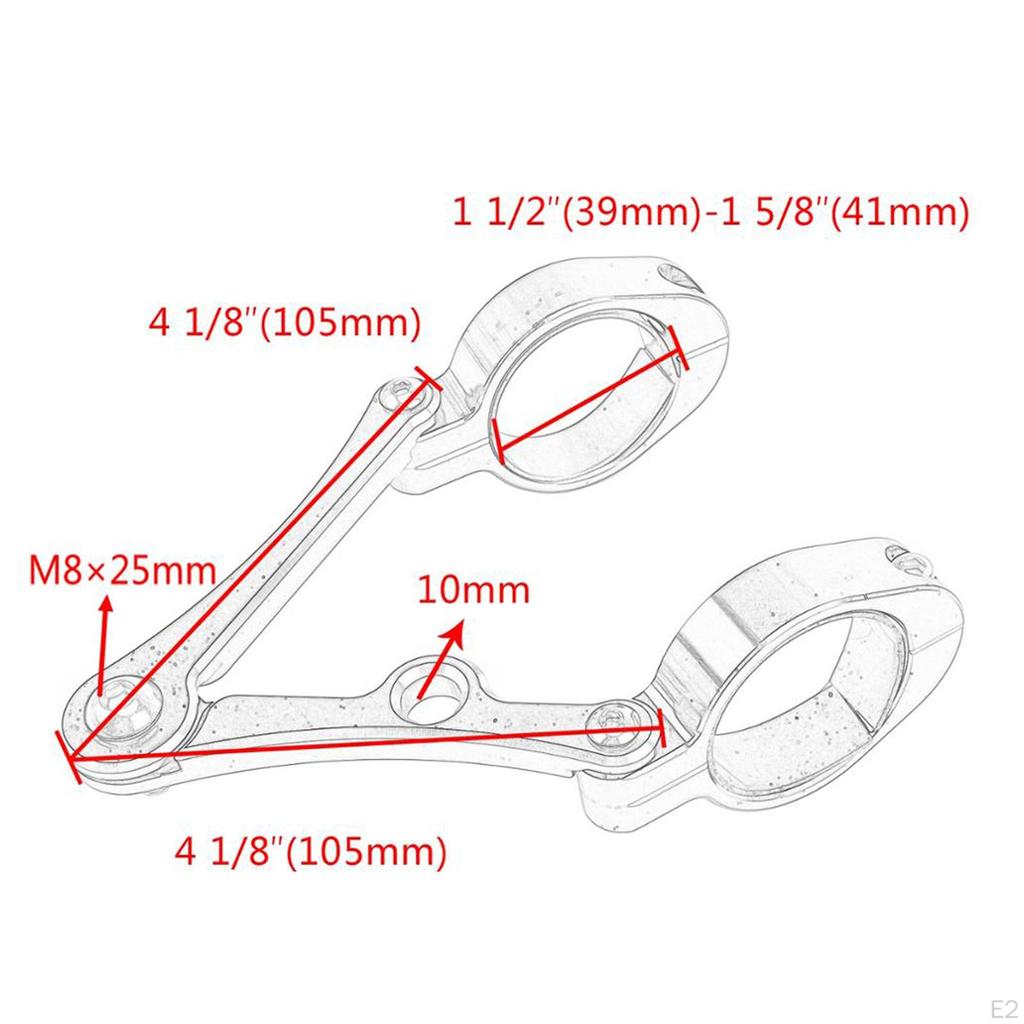 1 Motorbike Headlight Bracket Clamp 39-41mm Fork Tube Holder for