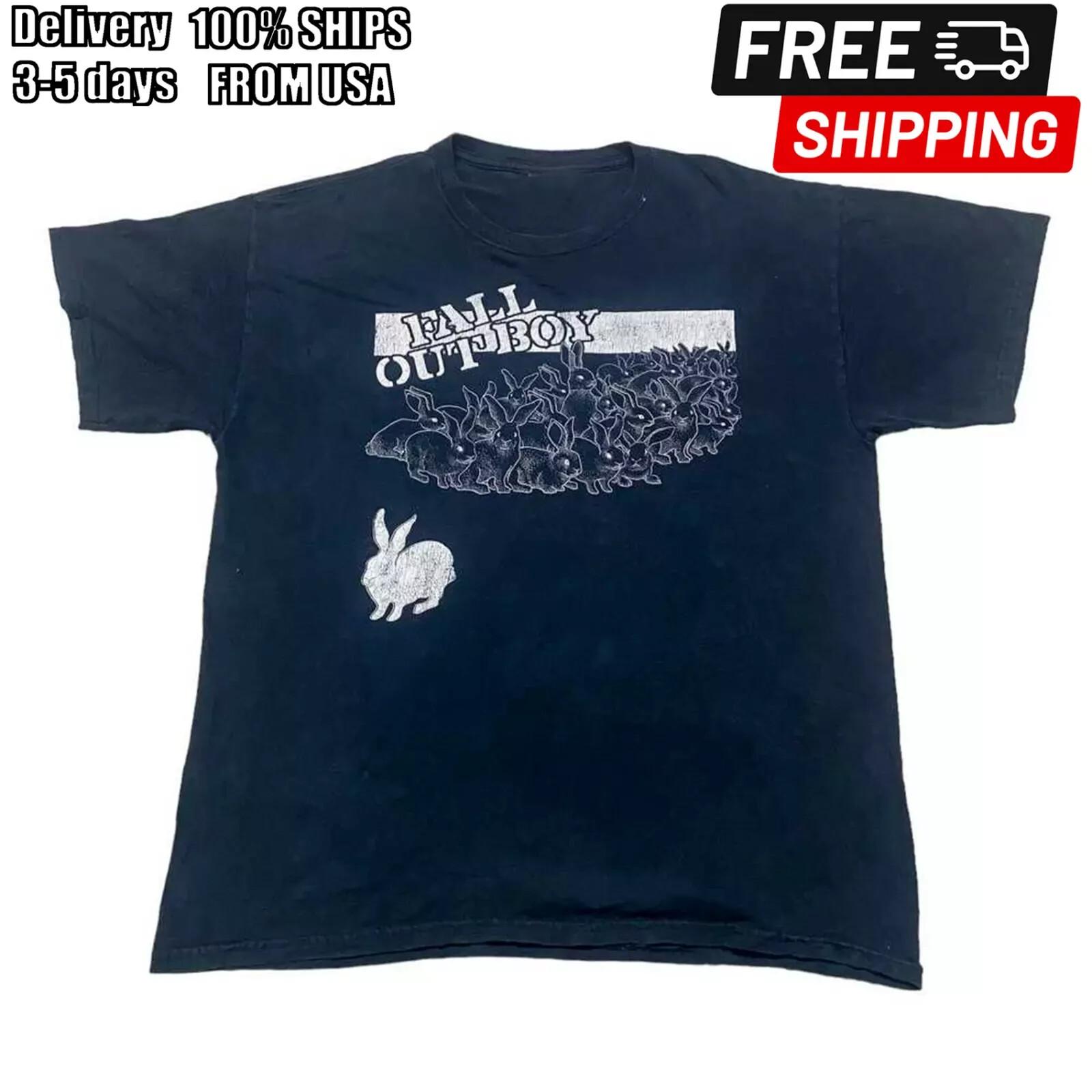 FALL OUT BOY Shirt Bunny Concert Tour Black All Size Shirt AC2136 S