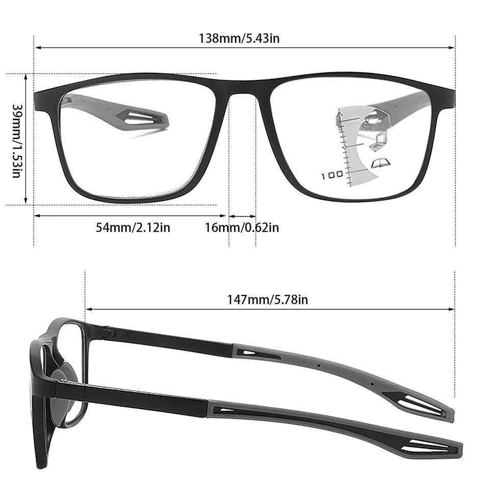 Photochromic Varifocal Glasses Anti-Glare Progressive Anti-Blue Multifocal Lenses High-Quality Reading Glasses for For Men