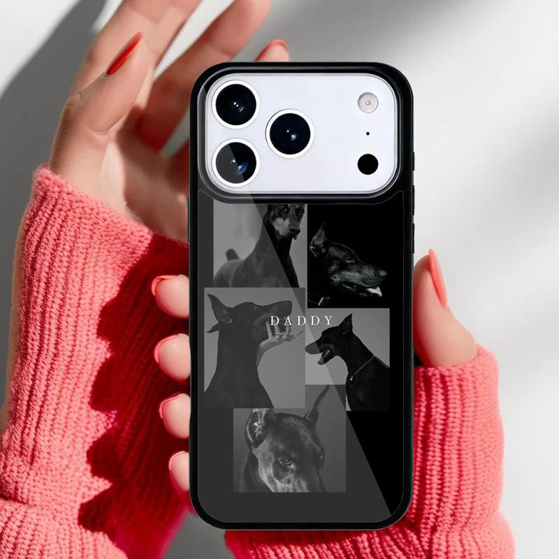 Dobermann Hund Handyhülle für iPhone 17 16 15 14 13 Pro Max Rückabdeckung für 12 11 Pro Hülle