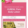 KUNDAL Loção Corporal Hidratante Refrescante Pura Natural de Mel e Macadâmia - 7 Tipos