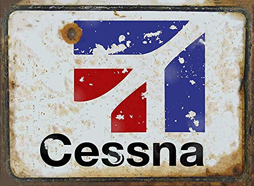 Cessna Aviation Airplane Hangar Aeronautical Metal Decor Metal Sign Tin Sign X Inches 20x30cm(7.8x11.8inch)