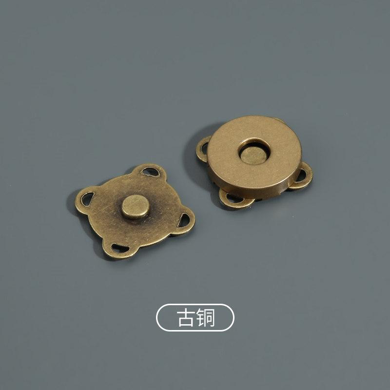 Magnetic Buckle Hand Sewn Plum Blossom Magnet Button Luggage Strong Invisible Buckle Strong Magnetic Buckle Accessories Bag Seam-Free Hidden Buckle