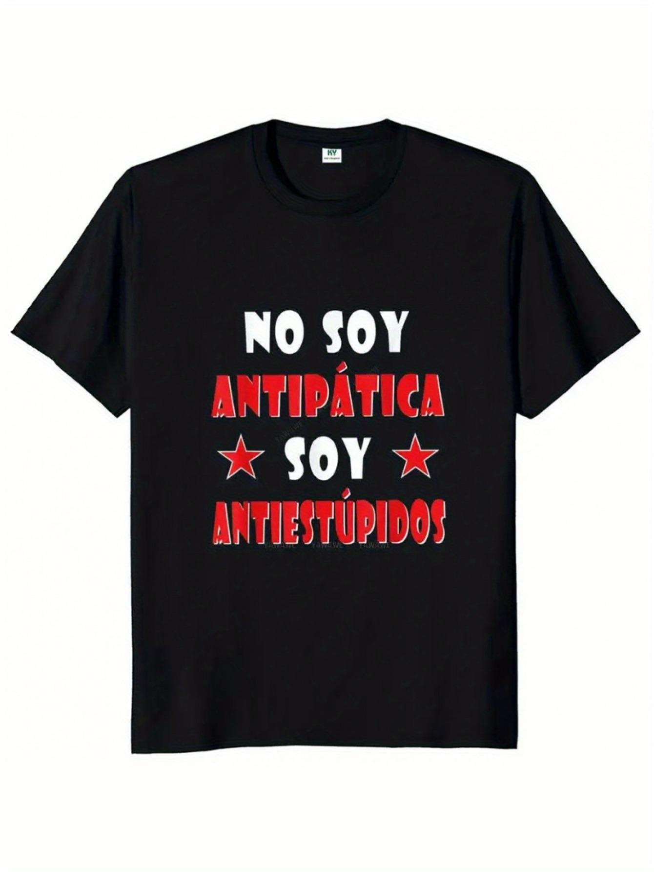 T-Shirt y2k Spanish Phrase T Black/White S