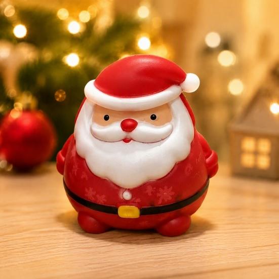 Soft Santa Fidget Toys Claus Stress Relief Toy, Christmas Squeeze Sensory Anxiety Toy Slow Rebound for Party Favors Pinch