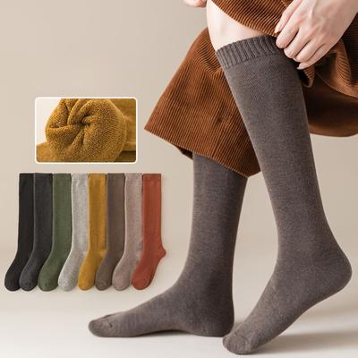 5-Pair Mixed Color Random Length Socks - LJM Autumn and Winter Thickened Warmth Combination Socks