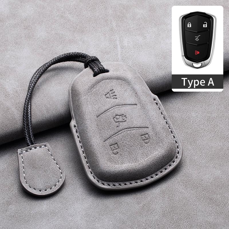 New Sheepskin Car Remote Key Cover Case Shell For Cadillac ATS-L XTS XT5 CTS CT6 ATS 28T SRX Escalade 2015 Styling Accessories