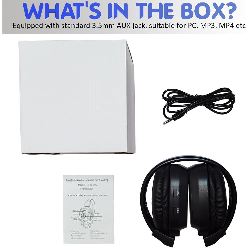 Portable Personal FM Radio Headphones With Good Reception, LED Display, Soft Ear Muffs, FM Headset Radio For Walking, Jogging, Meeting FM Receiver