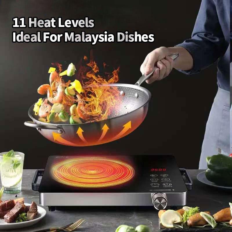 3500W High Power Electric Ceramic Stove Household Portable Infrared Electric Infrared Cooker Stove Smart Fire Boiler