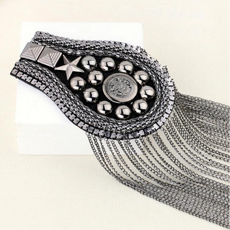 Stage Performance Tassel Shoulder Badge Suit Dress Shoulder Flower Decoration Costume Accessories