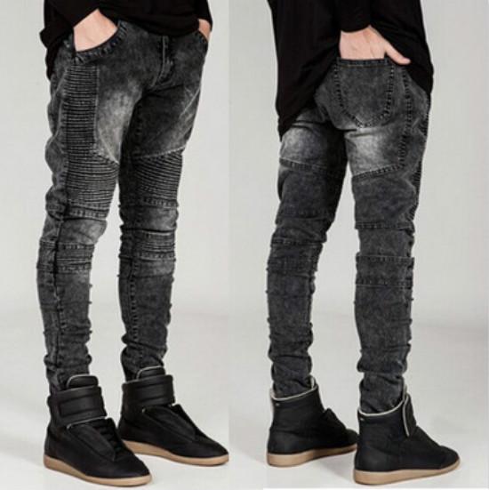 Spring Men's Jeans Trousers Fashion Casual Comfortable Slim Small Feet Sweatpants