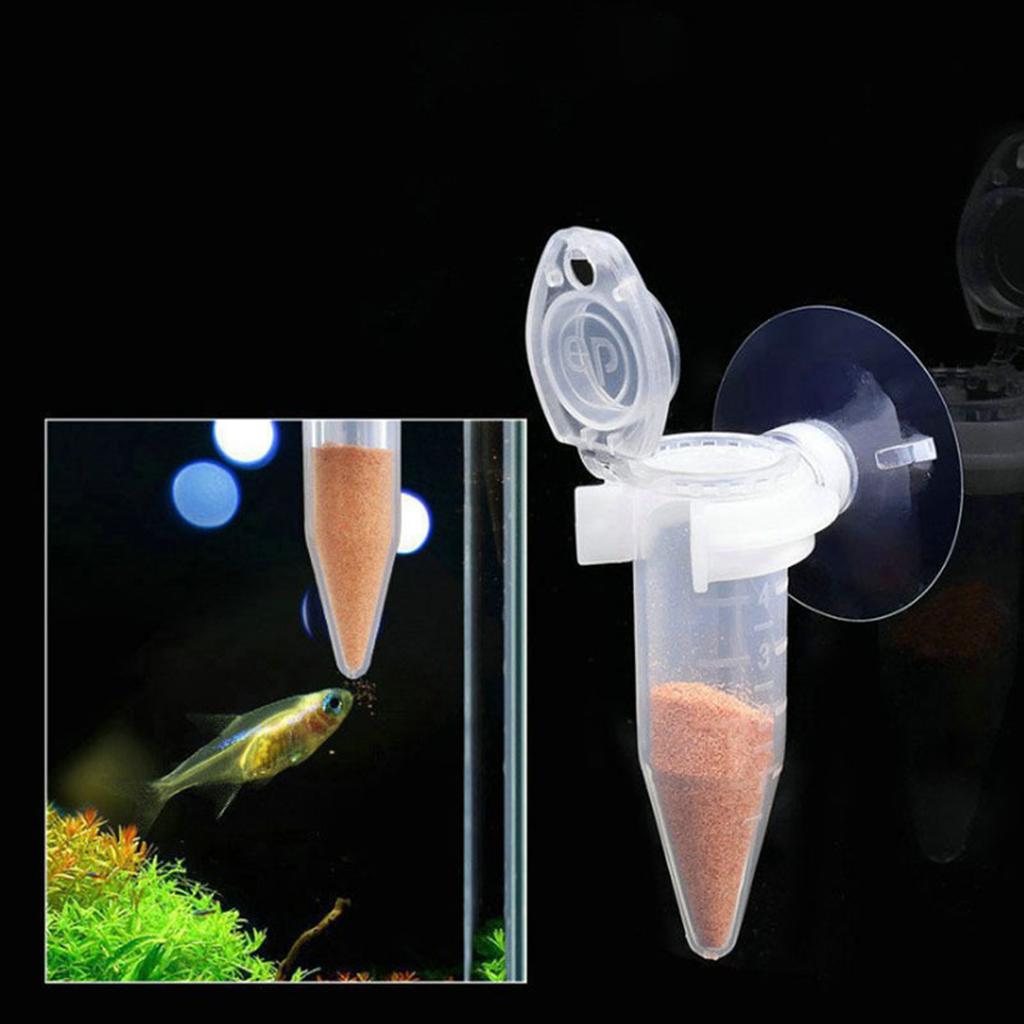 Automatic Fish Feeder With Suction Cone Shrimp Egg Worm Feeding Cup Aquarium fish feeding Aquarium Fish Tank Accessories 2 Pcs