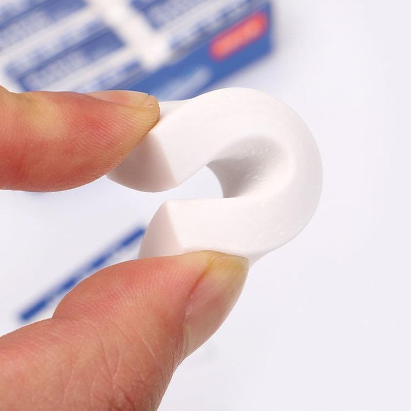 10pcs 2b White Pvc Eraser Clean And Mess Free Student Exam Office Sketch Soft Eraser