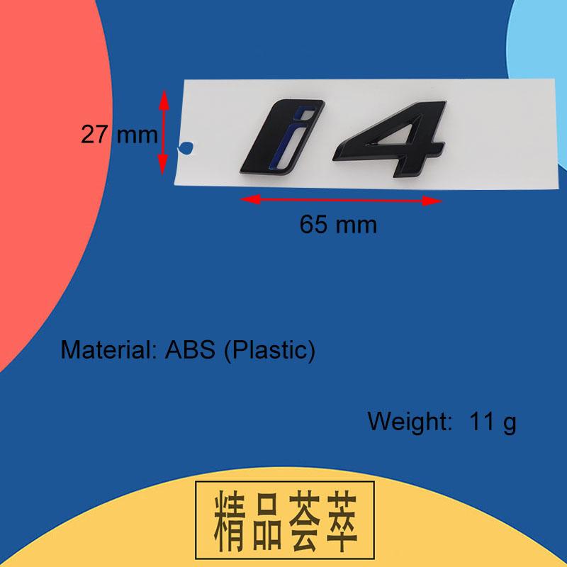 3D Premium I4 i 4 for I4 i 4 Electric Cars Engine Hood Fender trunk Tail Rear Decal Emblem Badge Sticker
