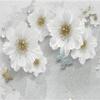 Mural White Vintage 3d Jewels Flowers Wallpaper Living Room Sofa Tv Background Wall Murals