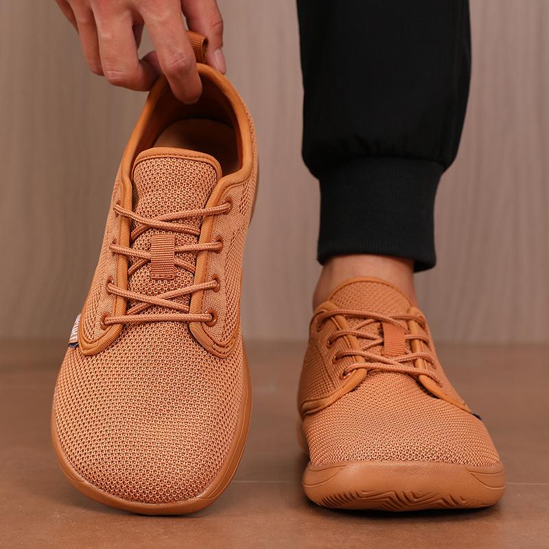 Men'S Shoes Sneakers Wide Toe Barefoot Casual Wide Last Fashionable Canvas Black Flat Board Shoes Breathable Mesh Men'S Shoes