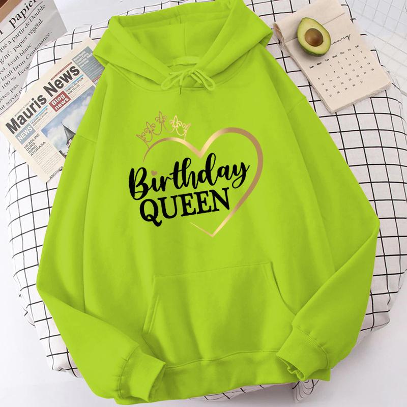 (Unisex-Hoodie)New Birthday Queen Print Hoodie Sweatshirts Unisex Damen Kapuzenpullover Unisex Langarm Hoodie Tops