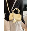 2025 New Fashion Versatile Bowling Handbag Solid Color PU Styling Pillow Bag One Shoulder Crossbody Bag Small Square Bag