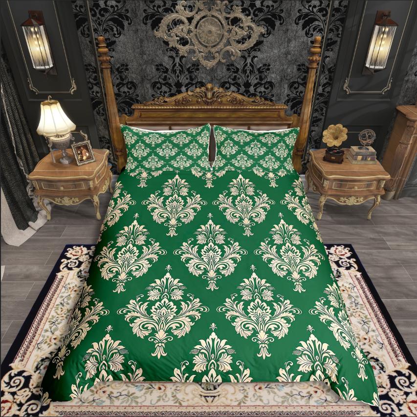 Homewish Bohemian Damask Duvet Cover SetTraditional Floral For Teens Bedding SetExotic Style Comforter Cover Set