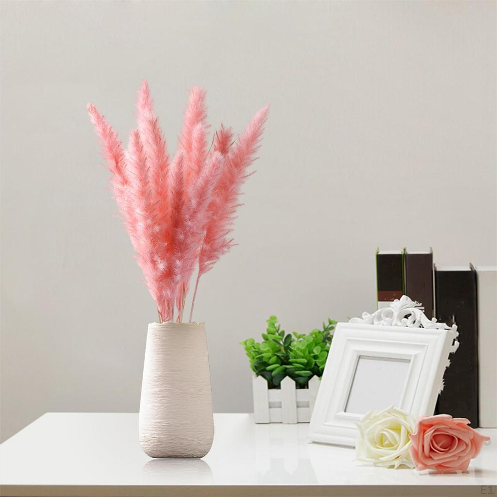 15 Pieces Artificial Dried Grass ,Bunch Flower Arrangement for Vase, Phragmites Reed Flower,