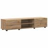 TV Cabinet Set with Doors FLORIN 3 pcs Artisan Oak Wood Based Material