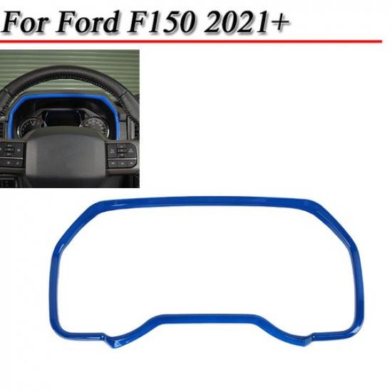 Blue Center Console Dashboard Meter Panel Frame Cover Trim For Ford F150 +