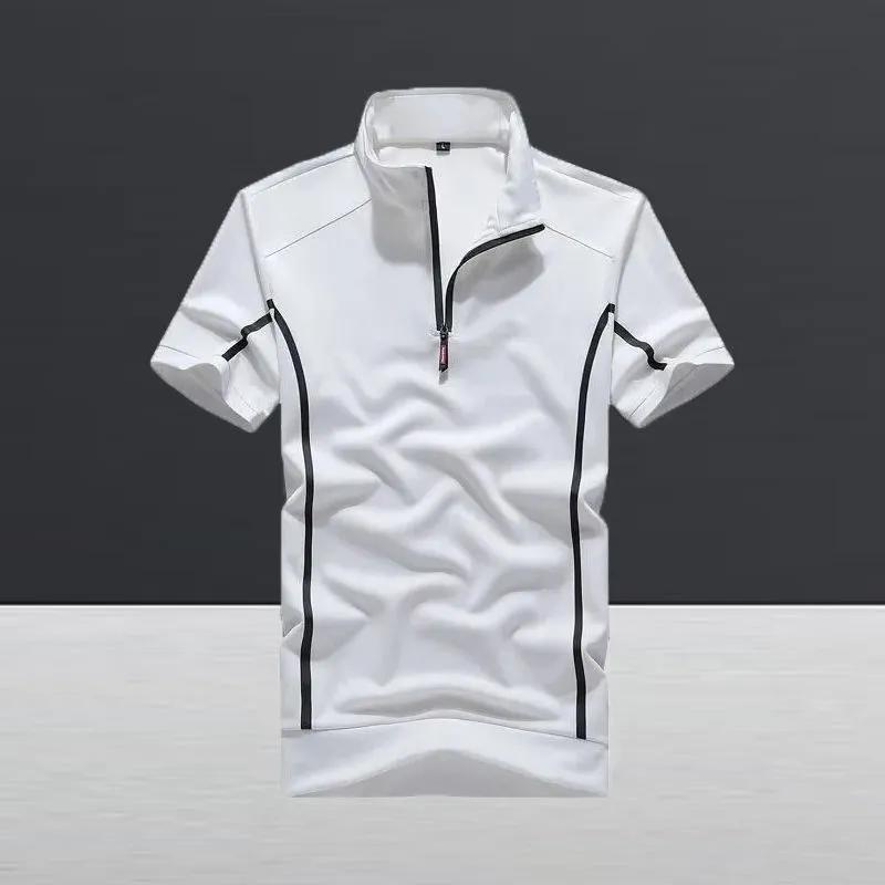 Short-sleeved Suit Men's Summer Thin Stand-up Collar Sportswear Two-piece Casual