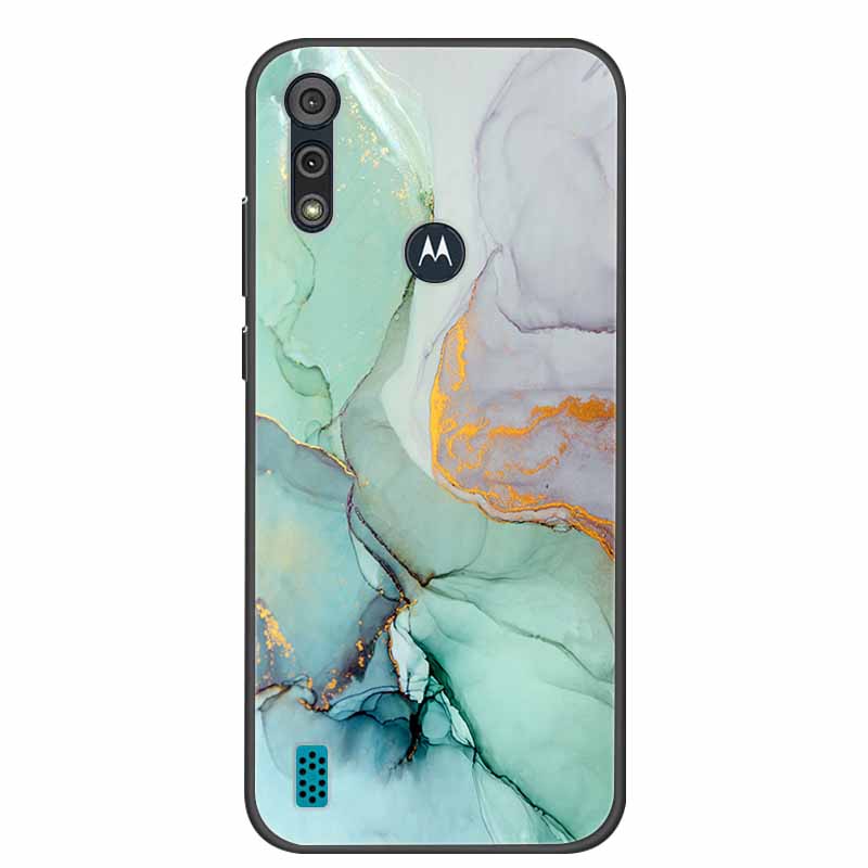 Phone Case for Motorola Moto E6i / E6s 2020 Shockproof Soft Silicone TPU Back Cover for Moto E6s 2020 E 6S 6i Cases Marble Print