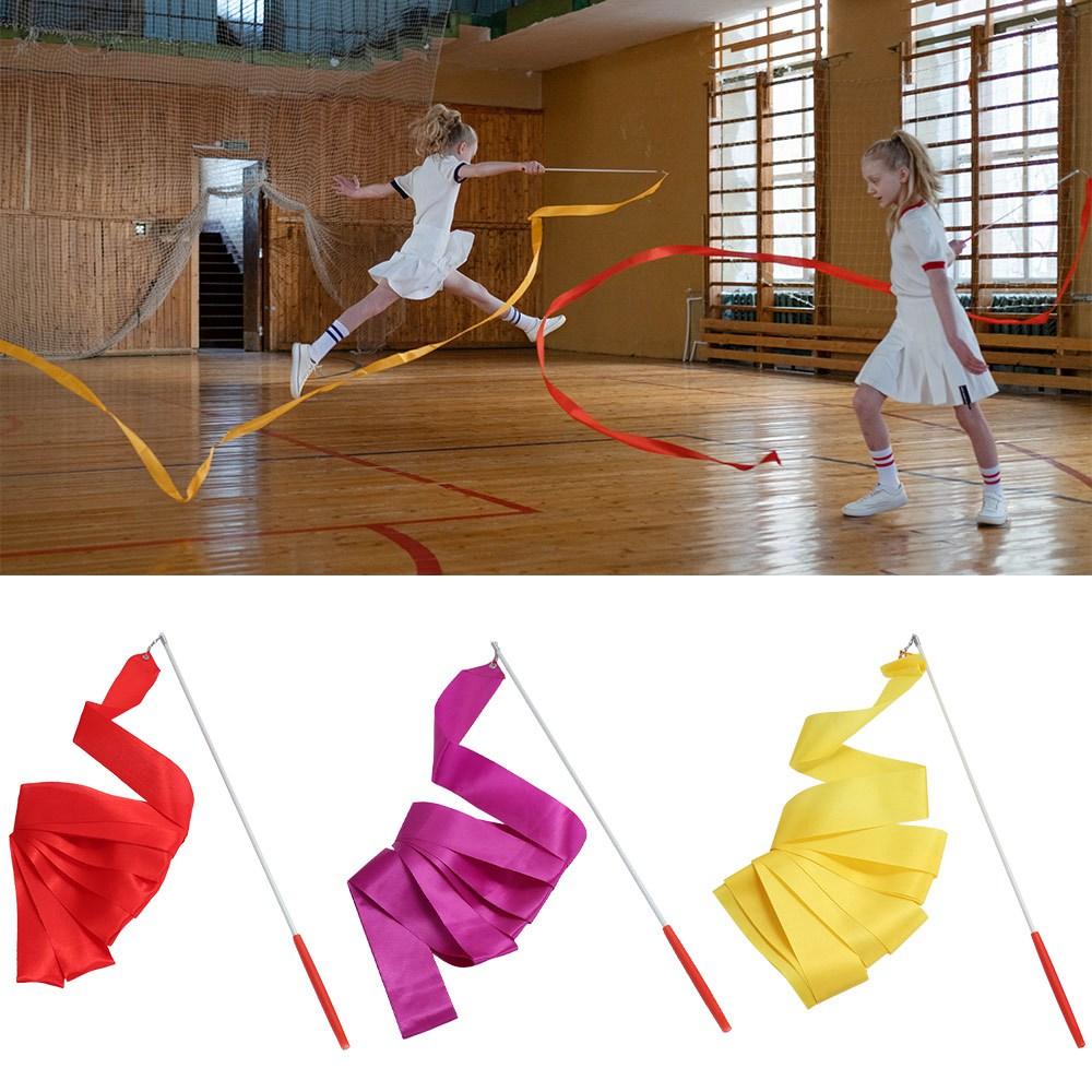Sports Art Twirling Rod Ballet Professional 4M Ballet Streamer Props Dance Stick Gymnastics Ribbons