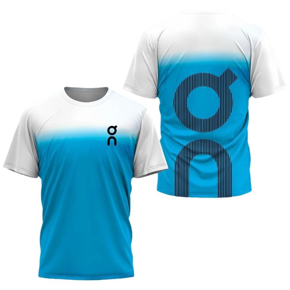 Summer Round Neck 3D Print Top Outdoor Fitness Sportswear Fashionable Casual Quick-drying Short Sleeved Men's T-shirts
