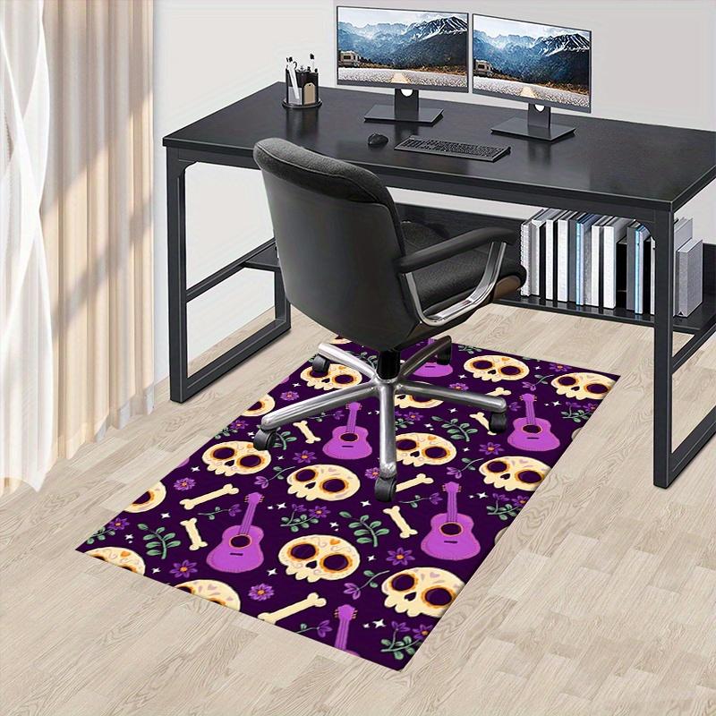 

Office Rug Skulls, Guitars theme 3D Printed Anti-Slip Rug-Machine Washable for Living Room 60cm by 90cm