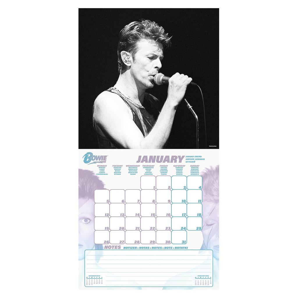 David Bowie 2026 Icon Calendar
