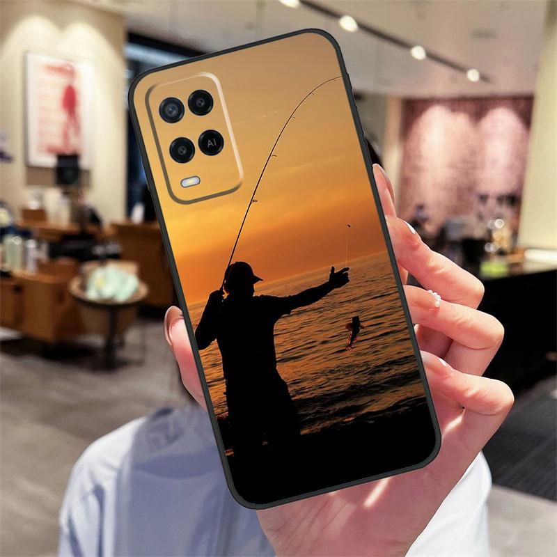 Hunter Man Fishing Dog Case For Oppo A17 A77 A80 A40 A60 A98 A78 A18 A38 A58 A16 A76 A96 A74 A94 A54 A57S A15 Cover