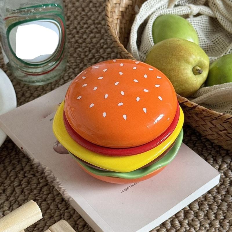 Piatti Creativi in Ceramica a Forma di Hamburger per Antipasti Design Impilabile a 6 Strati Per Salse Dessert Adatti al Forno Utensili da Cucina