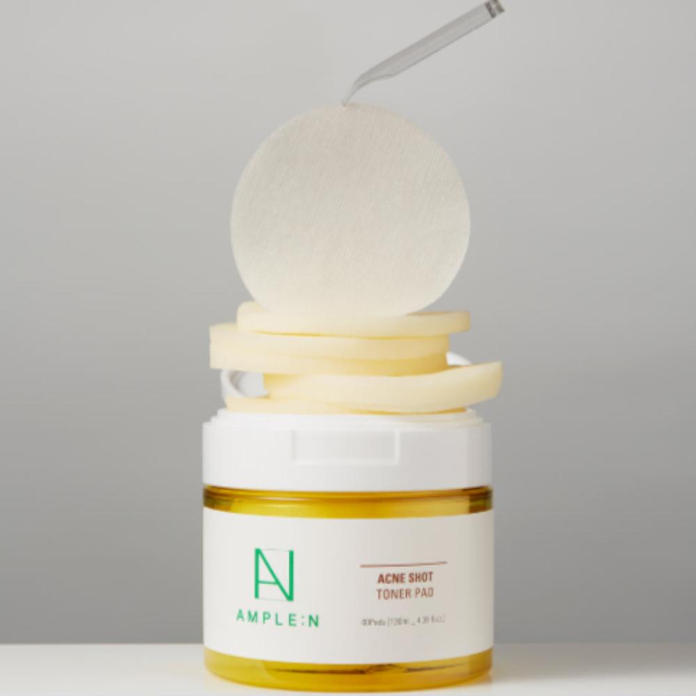 

AMPLE:N Acne Shot Toner Pads 60 – Non-Comedogenic Trouble & Exfoliating Care