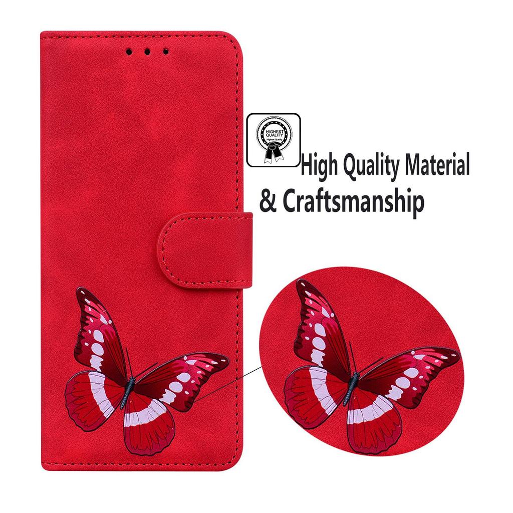For Xiaomi Redmi Note 13 Pro 4G/Poco M6 Pro 4G Case Butterfly PU Leather Wallet Stand Cover