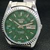 REFURBISHED JAPAN MADE SEIKO 5 AUTOMATIC MENS WATCH GREEN DIAL CUSTOM A440034-2 QV90-a440034