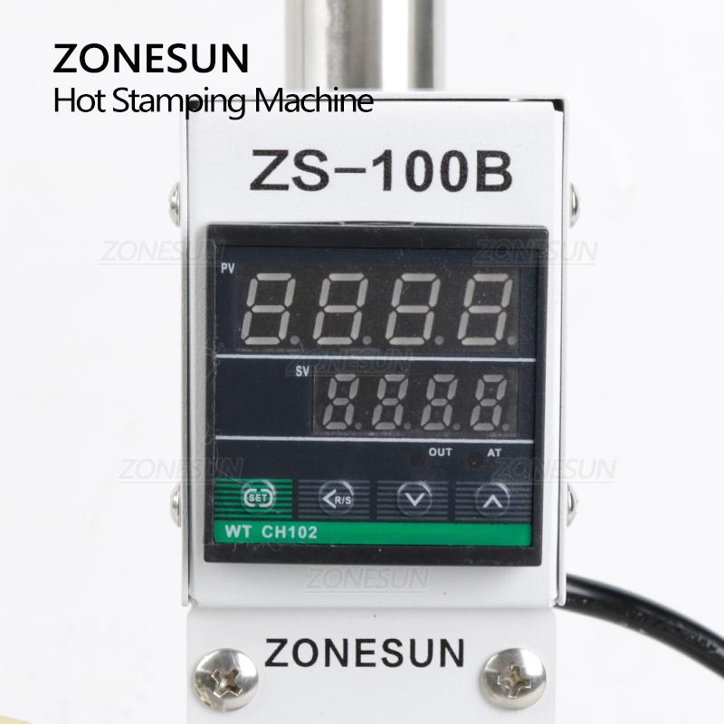 ZONESUN ZS-100B Dual Use Hot Foil Stamping Machine Manual Bronzing Machine For Pvc Card Leather Pencils Paper Stamping Machine