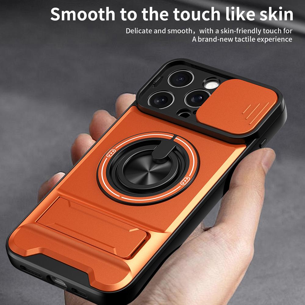 KEYSION Magnetic Phone Case for iPhone 13 14 15 Pro Max 15 Plus Slide Camera Protection Upright Kickstand Shockproof Back Cover