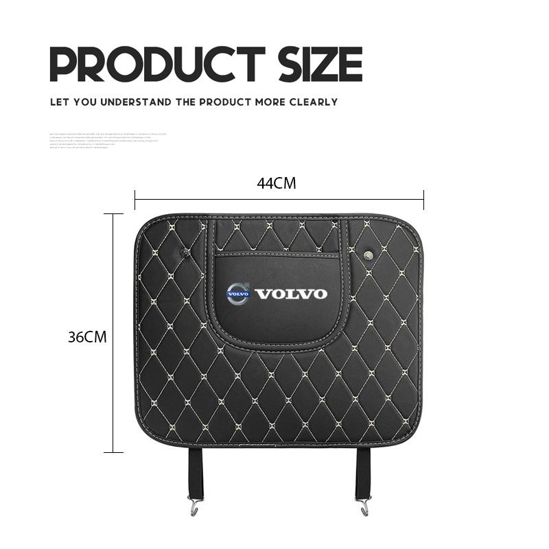 Autositz-Rückenlehnen-Anti-Kick-Pads Abdeckung Leder-Schutzpolster für Volvo XC90 V90 V60 XC60 V40 EC40 EX40 S80 S60 S90 C40 XC40 V70