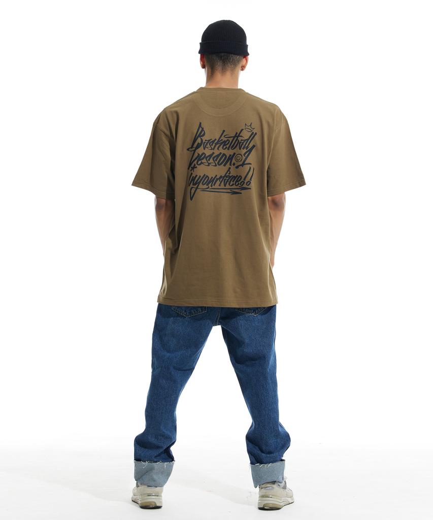 Cream Soda Lab Basketball Lesson 1 Short Sleeve T-Shirt Olive Black
