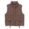 Plus Size Cotton Vest Women's Fall and Winter Loose Stand-up Collar Cotton Undershirt Shoulders Sleeveless Jacket Fashion Waistcoat