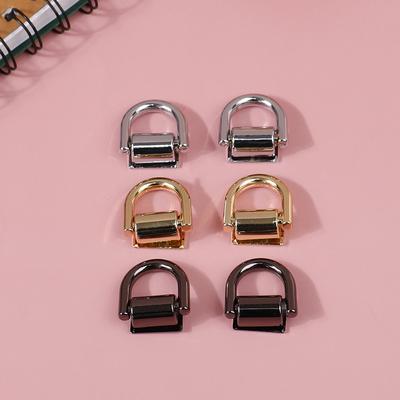 2Pcs D Ring Bag Side Clip Buckles Screw Handbag Chain Handles Connector Hanger