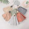 Hand Towels for Bathroom and Kitchen with Hanging Loop - Charcoal Fiber Round Hand Towels, Soft and Absorbent 50*50cm