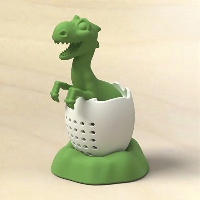 Silicone Tea Strainer 1pc Reusable Dinosaur Shaped Silicone Tea Infuser Animal Tea Bag Herbal Spice Diffuser Strainer VIE LENTE