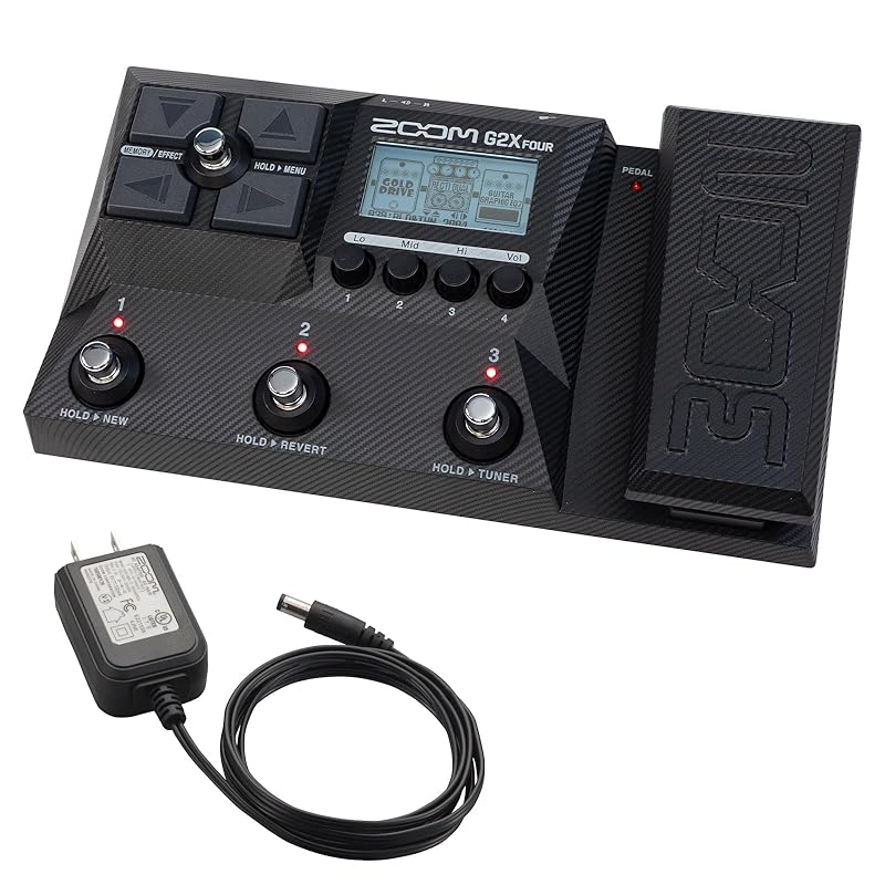 ZOOM G2X FOUR Guitar Multi-Effects Pedal with IR, 79 Effects, USB Compatible, Lightweight and Compact, MFX G Series [Official Japanese Product/3-Year