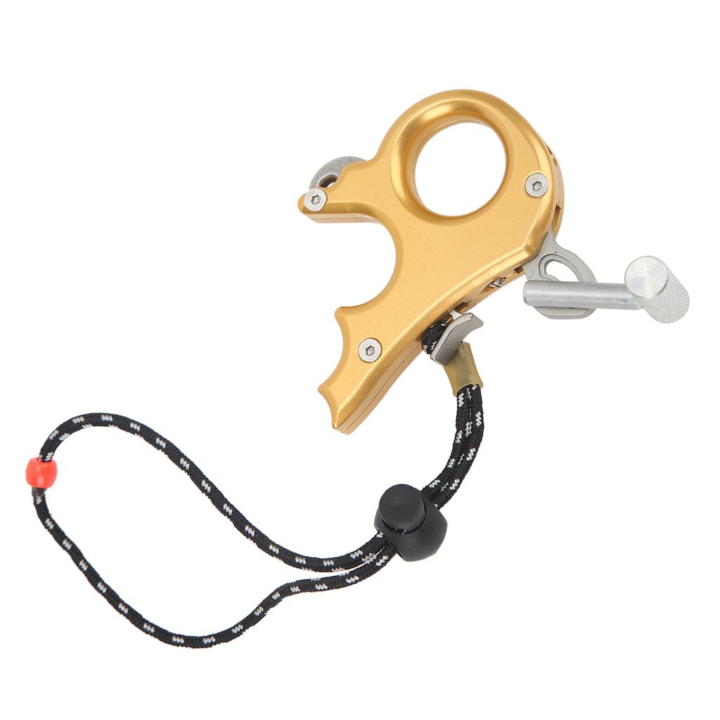 Archery Thumb Trigger Aluminum Alloy Compound Bow Release Aids 3 Finger Grip Caliper for Outdoor Hunting Shooting